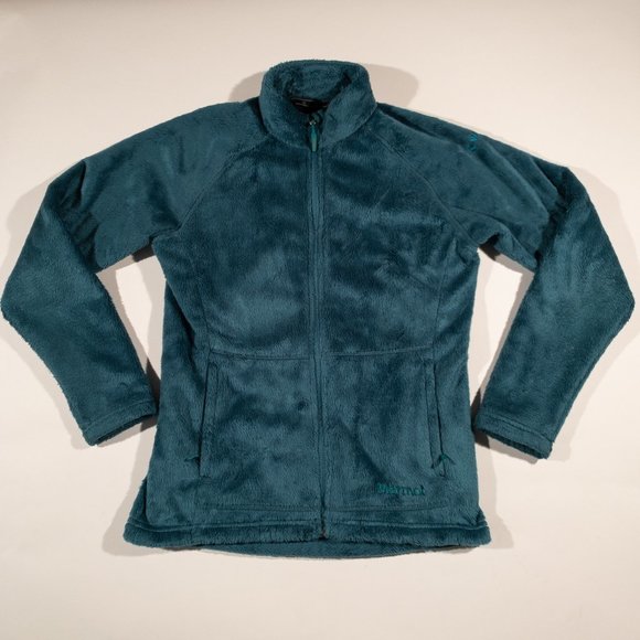 Marmot Jackets & Blazers - Marmot Teal Blue Zip Front Fleece Jacket Sz M